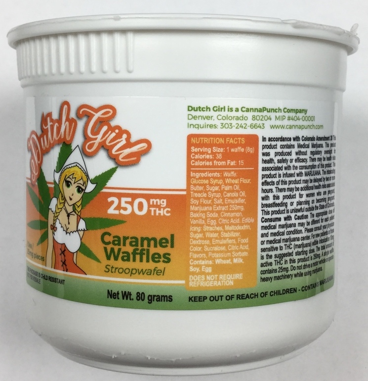 Cannabis Caramel Waffles 250 mg Nutrition Facts