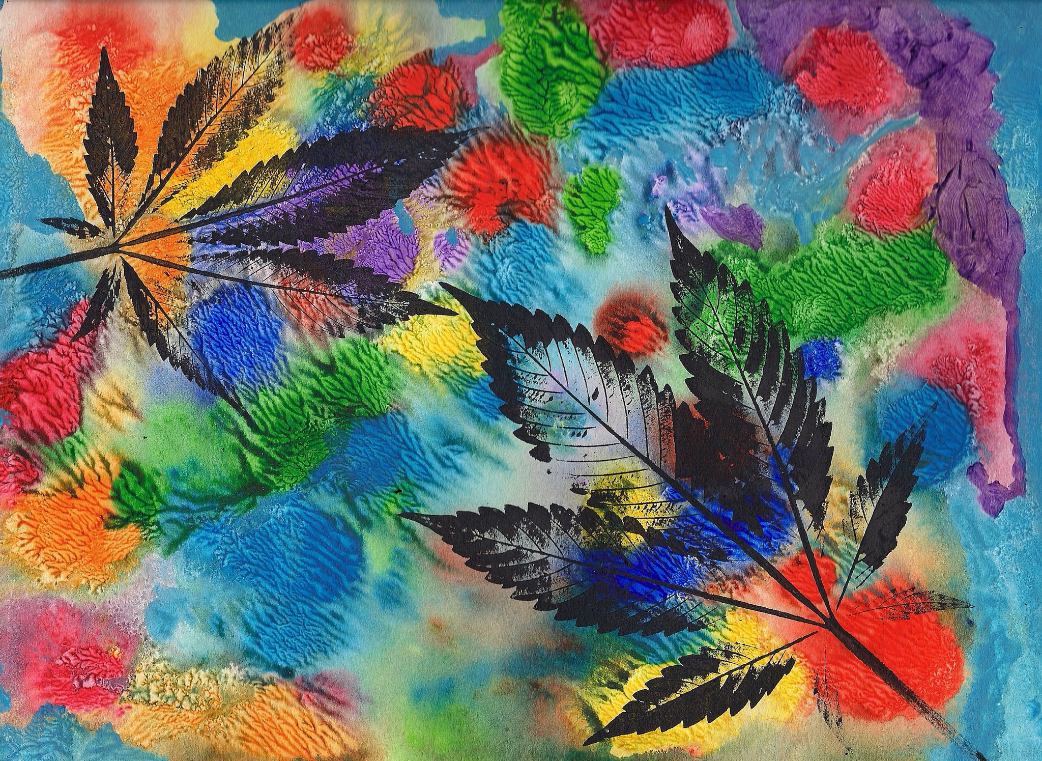 JurrasicBlueberries abstract cannabis art titled Cookies 2017