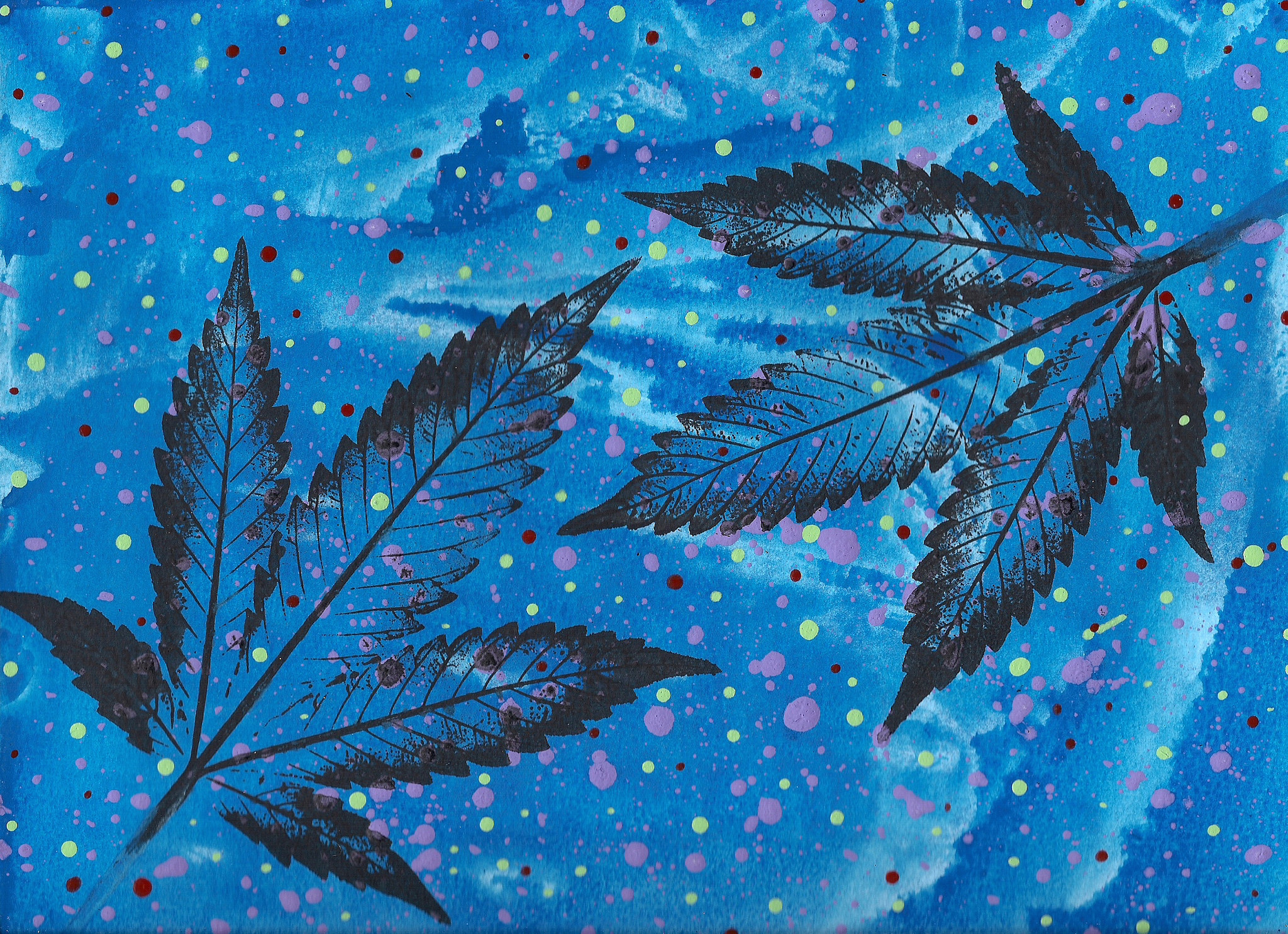 JurrasicBlueberries abstract cannabis art titled Quadrillions 2015