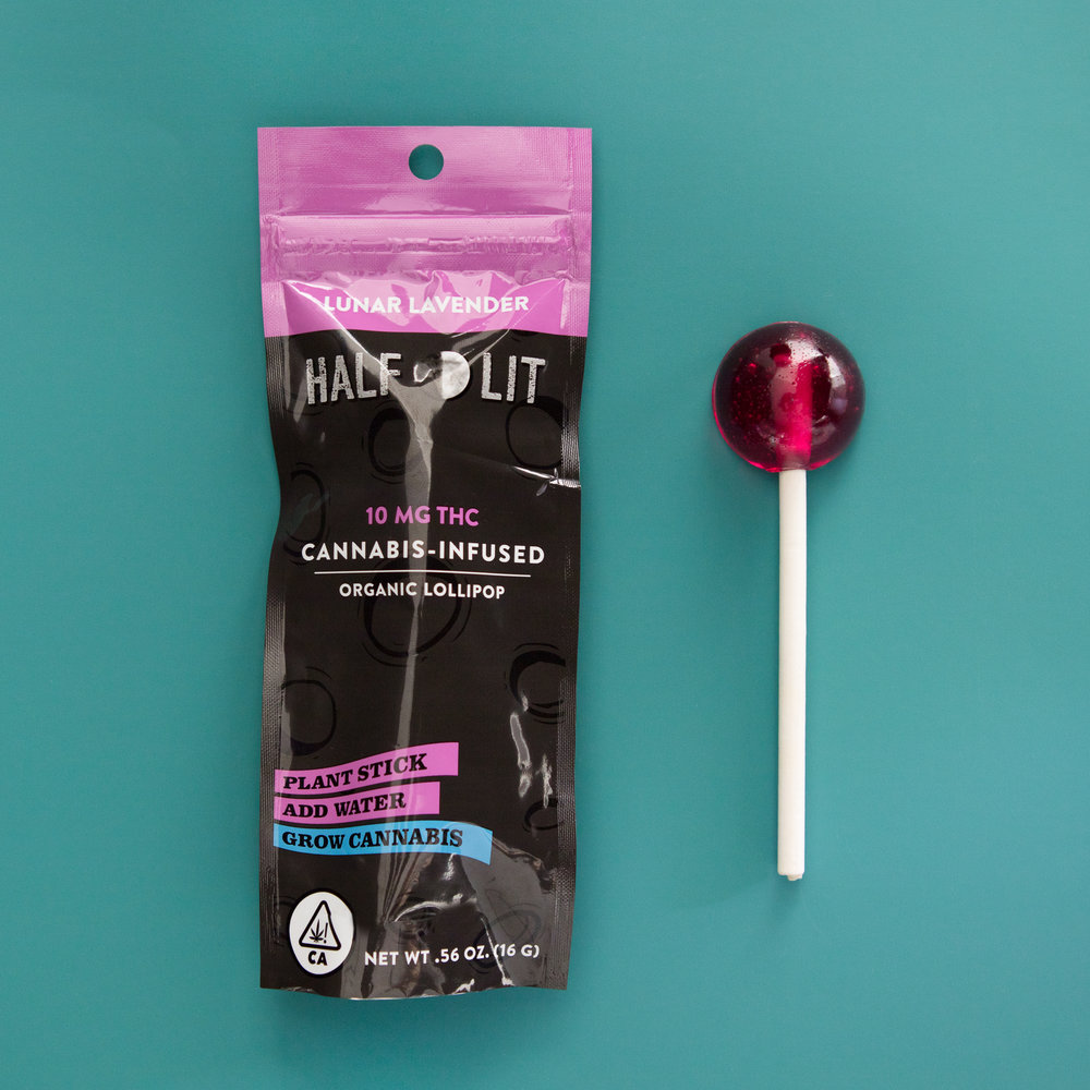 Half Lit Lavendar Lollipop