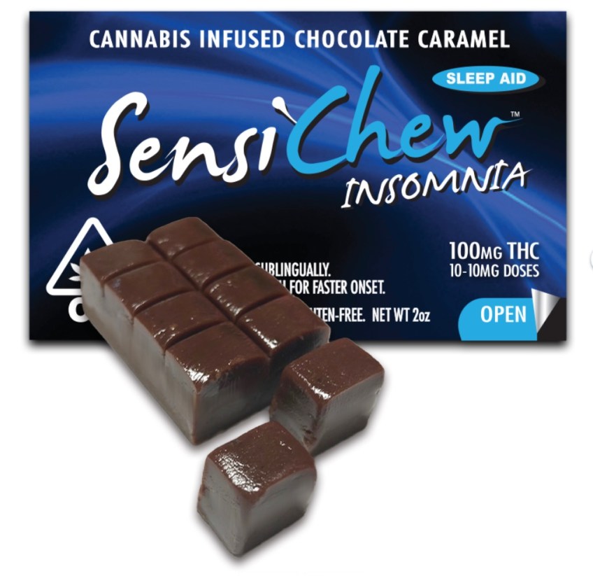 sensi chew cannabis infused chocolate caramels insomnia formula with melatonin