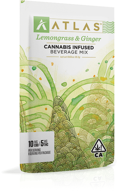 Atlas Lemongrass and Ginger Cannabis Infused beverage mix 10mg CBD 5mg THC
