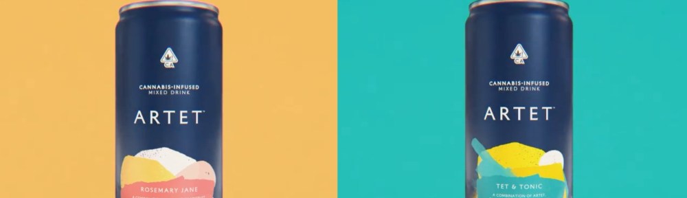 Artet Cannabis Infused Mixed Drinks Rosemary Jane and Tet & Tonic flavor eight ounce cans